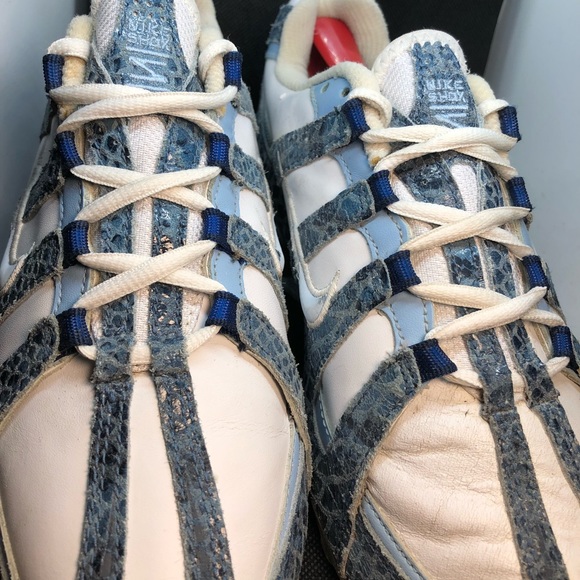 Womens Sz7 Nike SHOX Turbo Snakeskin Ice Blue - Picture 2 of 7